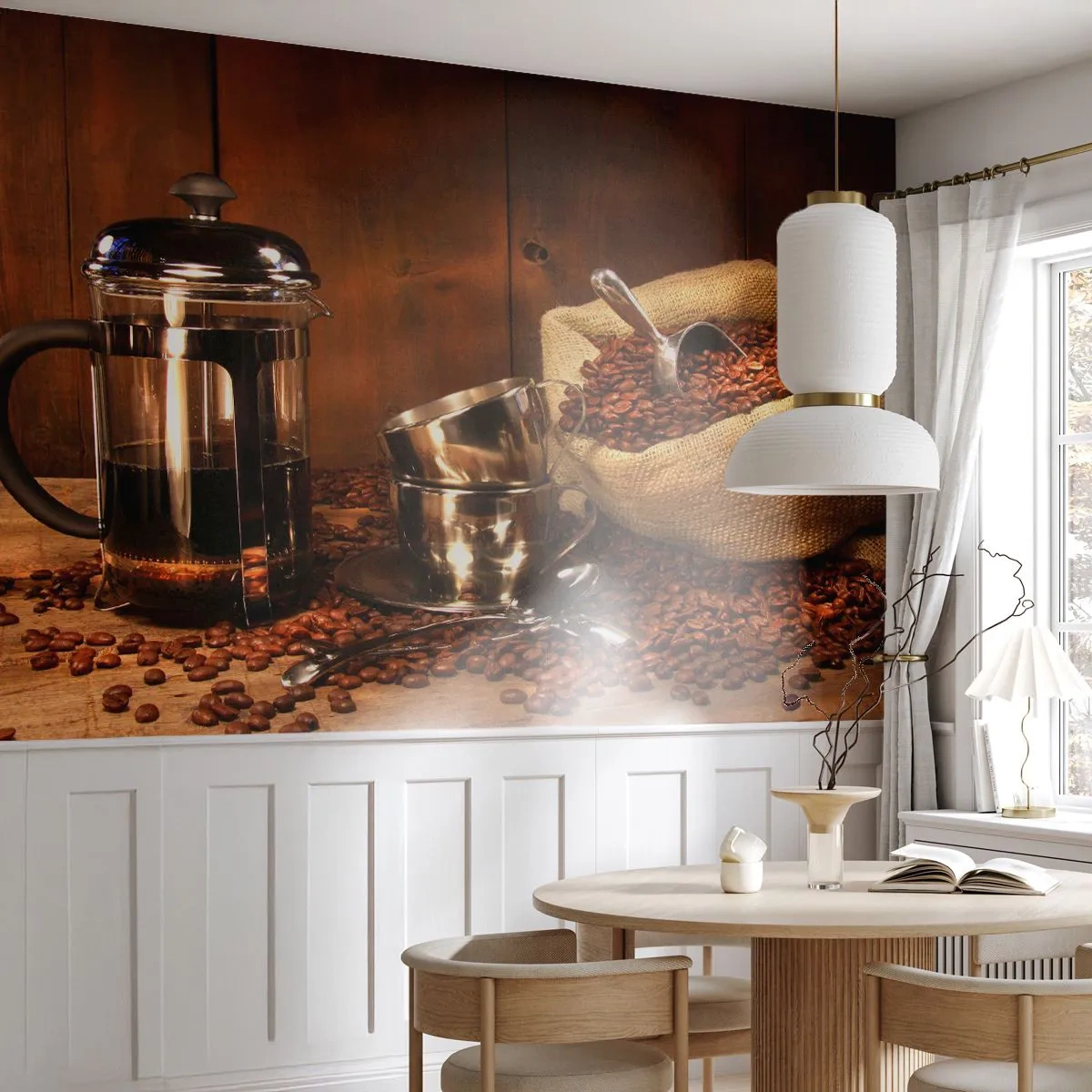 Fotomurali Premium Canvas - Magia del caffè: aroma e sapore - Gastronomia, Caffè, Caffettiera - 250x175 cm