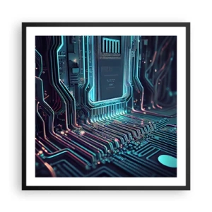 Poster in cornice nera - Sto pensando qualcosa... - 60x60 cm