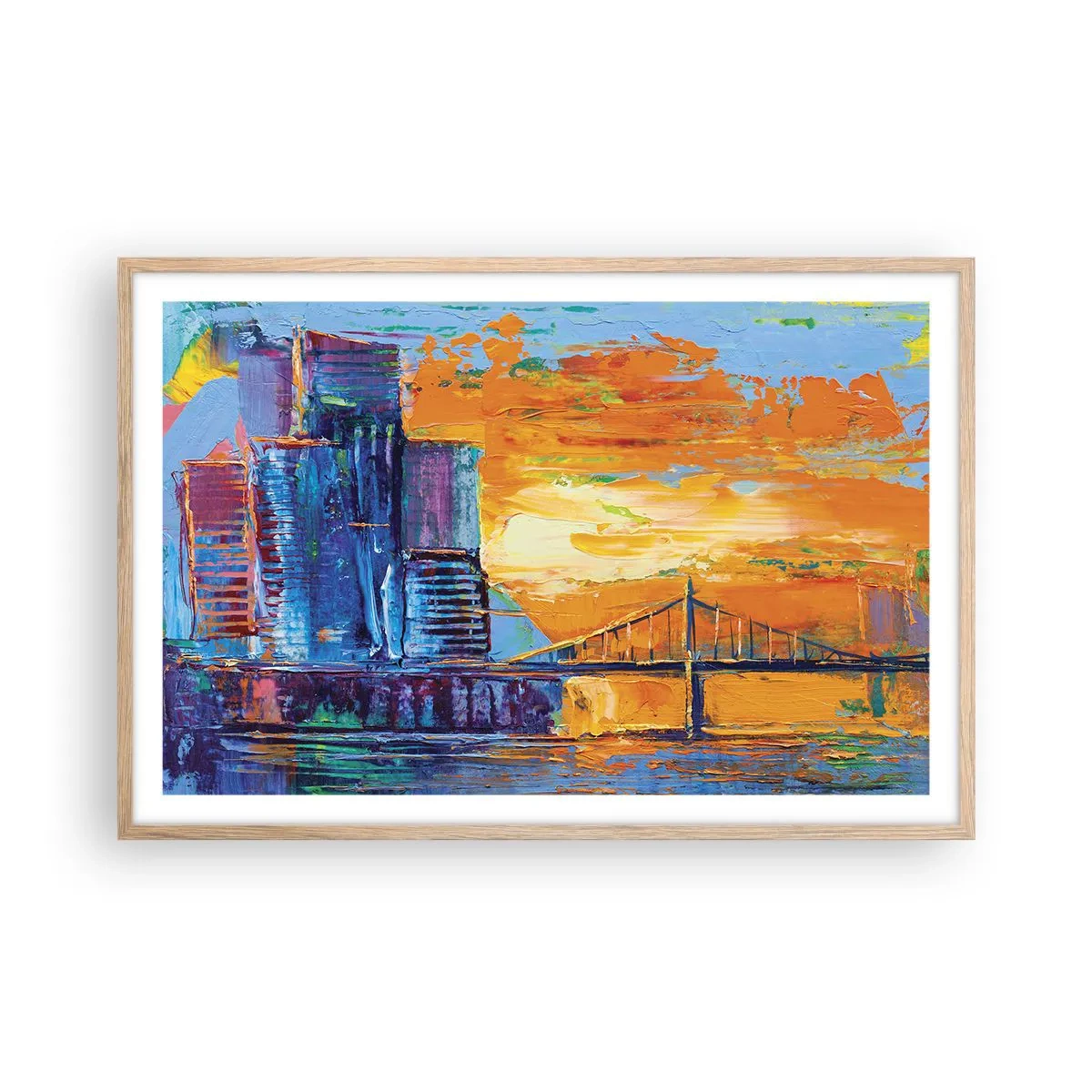 Poster in cornice rovere chiaro - Cultura e natura - 91x61 cm