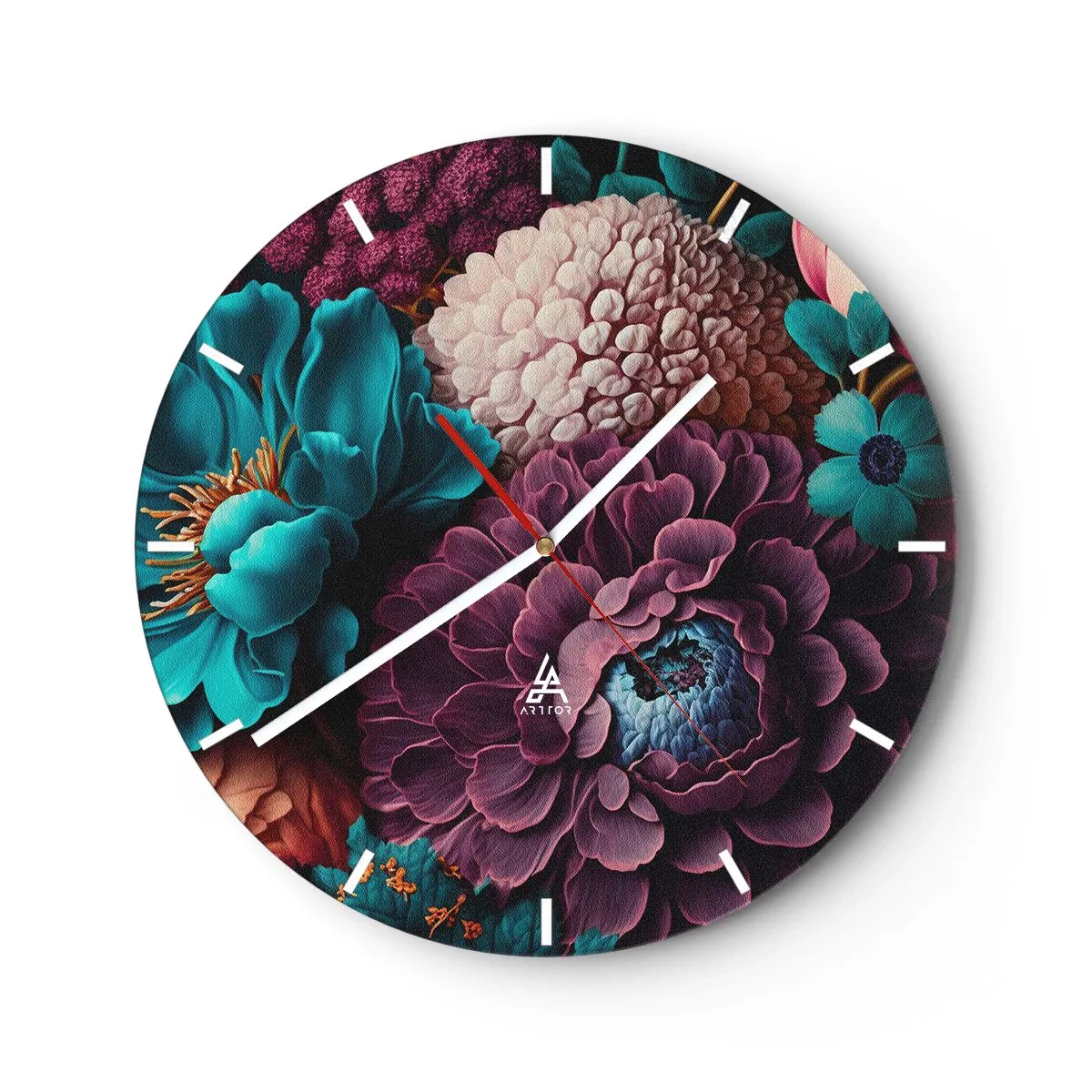 Orologio da parete - Orologio in Vetro - Ricchezza della natura - 40x40 cm