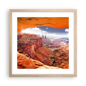 Poster in cornice rovere chiaro - Scolpiti dalla natura - 40x40 cm