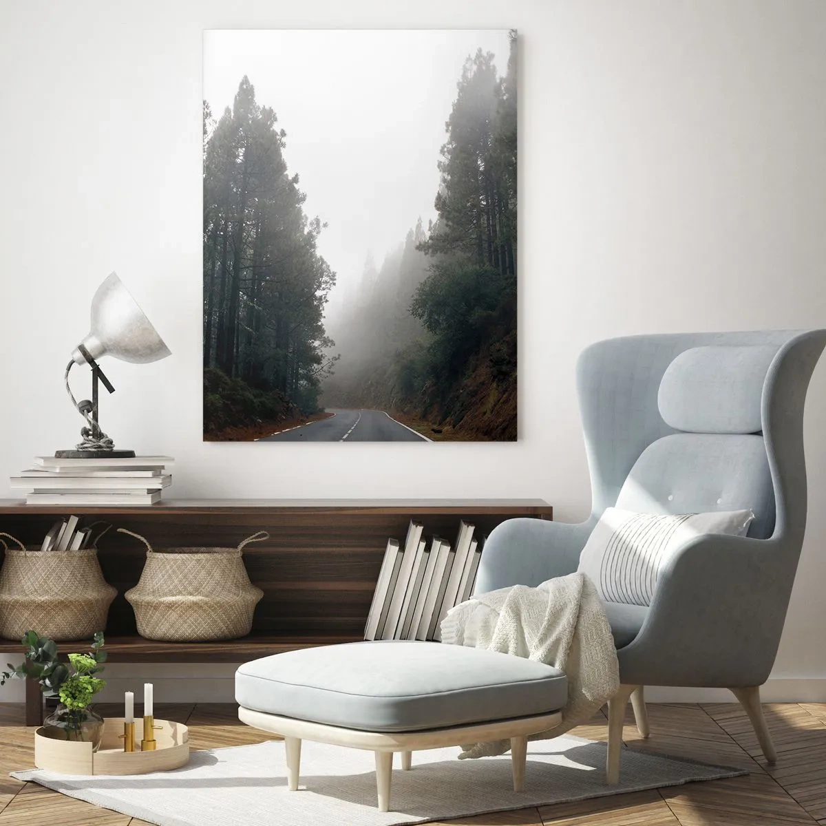 Quadro su vetro - Il racconto della foresta magica - 70x100 cm