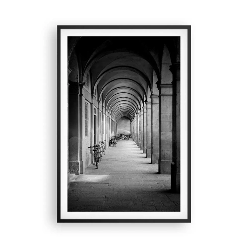 Poster in cornice nera - Sotto i portici - 61x91 cm