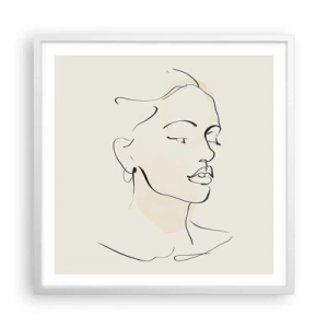 Poster in cornice bianca - Linea sicura - 60x60 cm