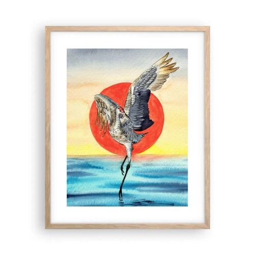 Poster in cornice rovere chiaro - È ora di tornare - 40x50 cm