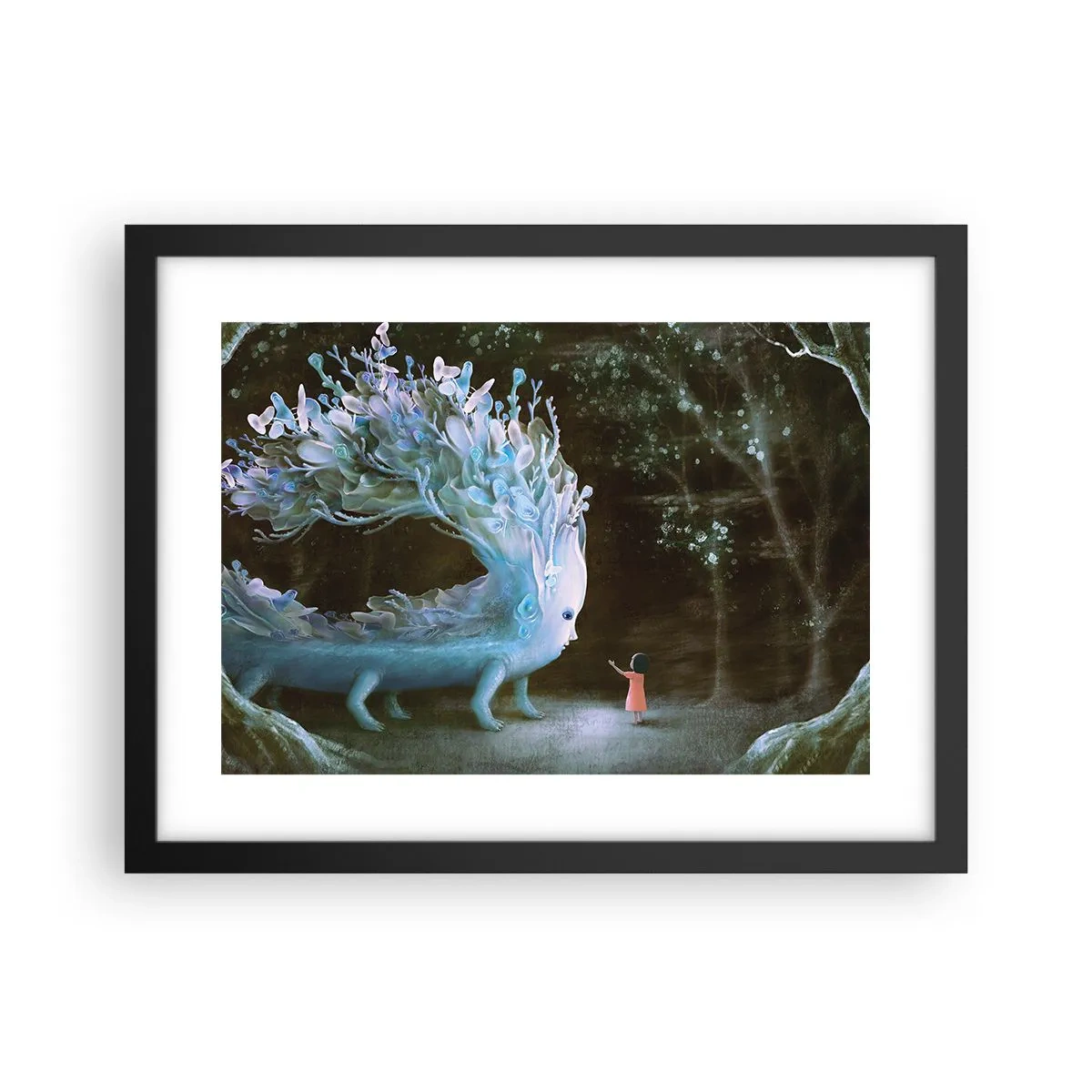 Poster in cornice nera - Incontro fantastico - 40x30 cm