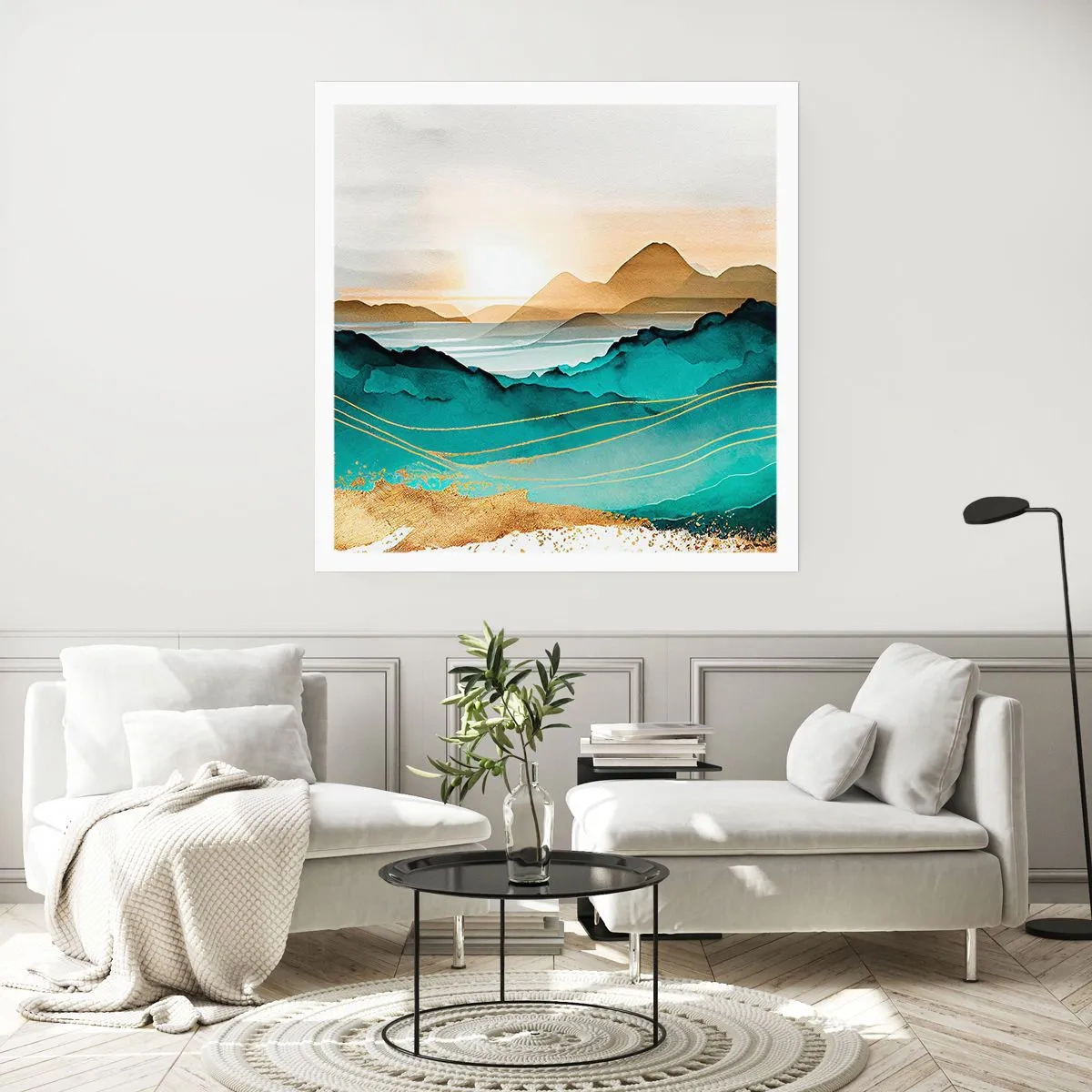Poster - Paesaggio ai confini dell'astrazione - 40x40 cm