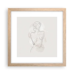 Poster in cornice rovere chiaro - Come uno strumento delicato - 30x30 cm