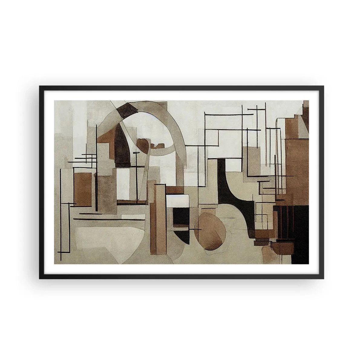 Poster in cornice nera - Paesaggio urbano 2.0 - 91x61 cm