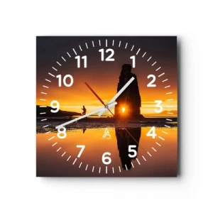 Orologio da parete - Orologio in Vetro - Solo tu e la natura - 40x40 cm