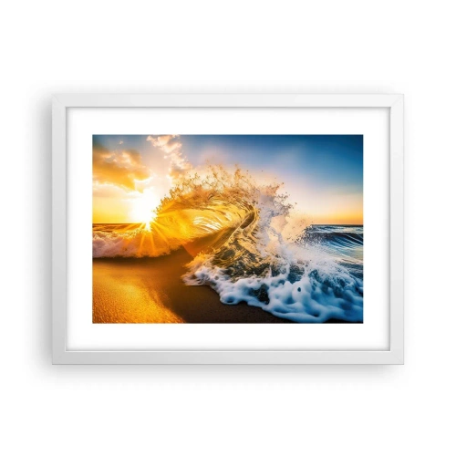 Poster in cornice bianca - Gioco sulla sabbia - 40x30 cm