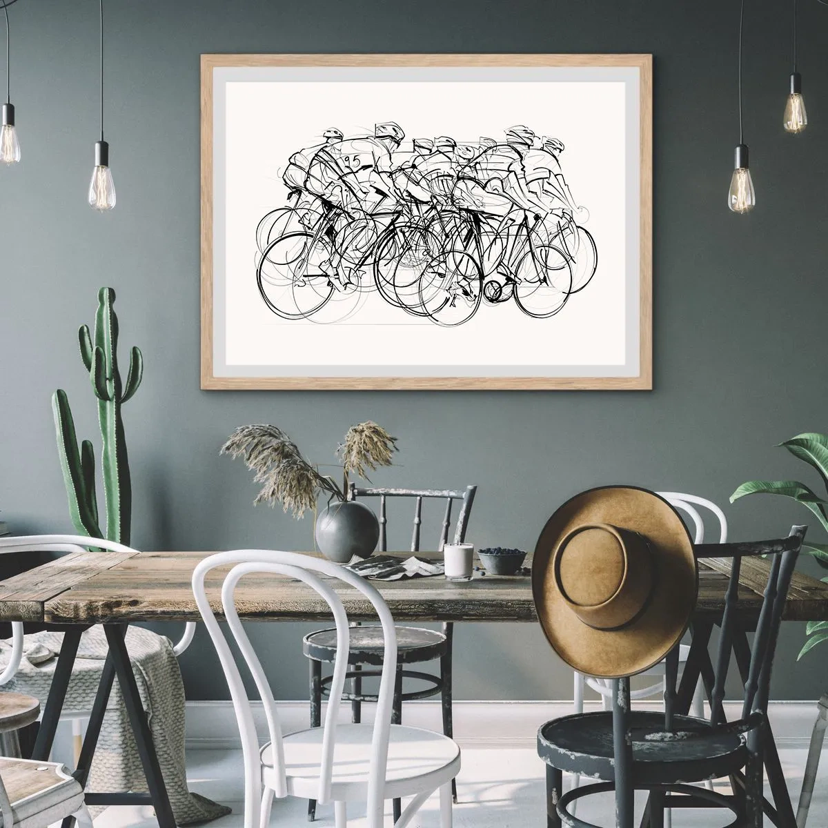 Poster in cornice rovere chiaro - Insieme - 40x30 cm