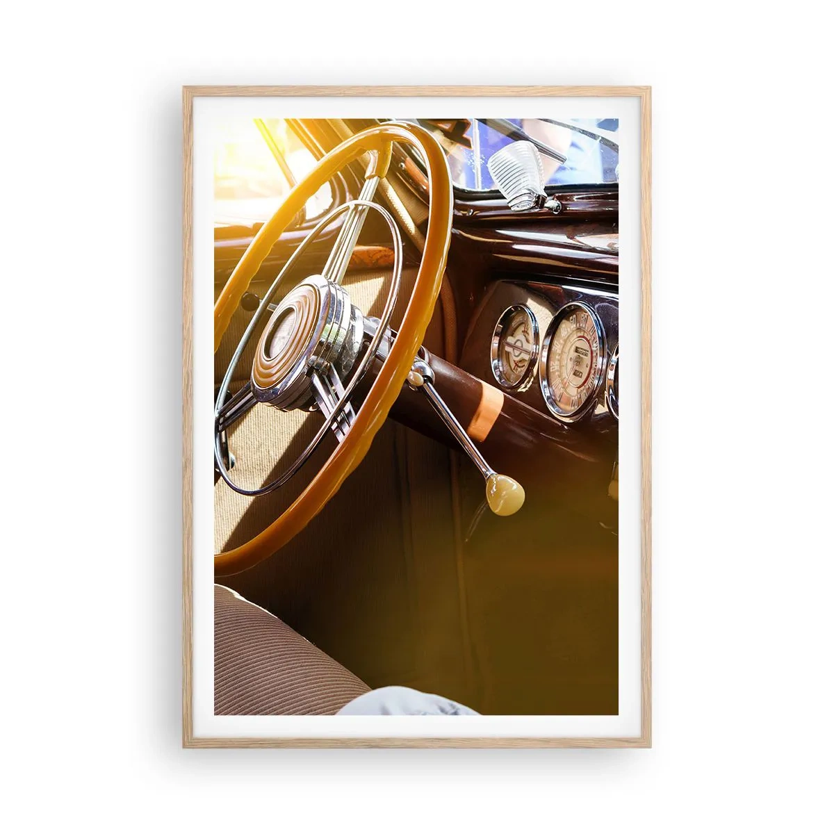 Poster in cornice rovere chiaro - Un soffio di lusso dal passato - 70x100 cm