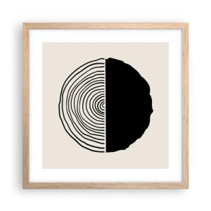 Poster in cornice rovere chiaro - A metà - 40x40 cm