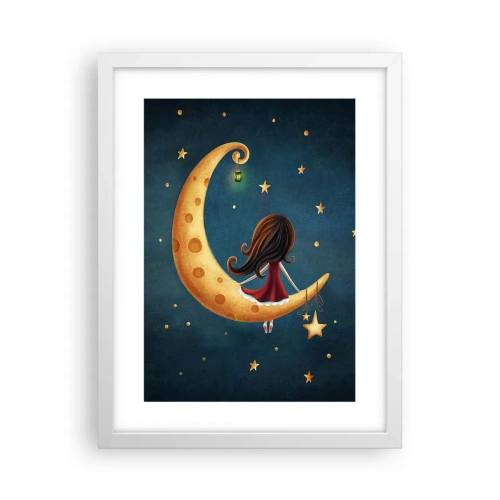 Poster in cornice bianca - Una volta... - 30x40 cm