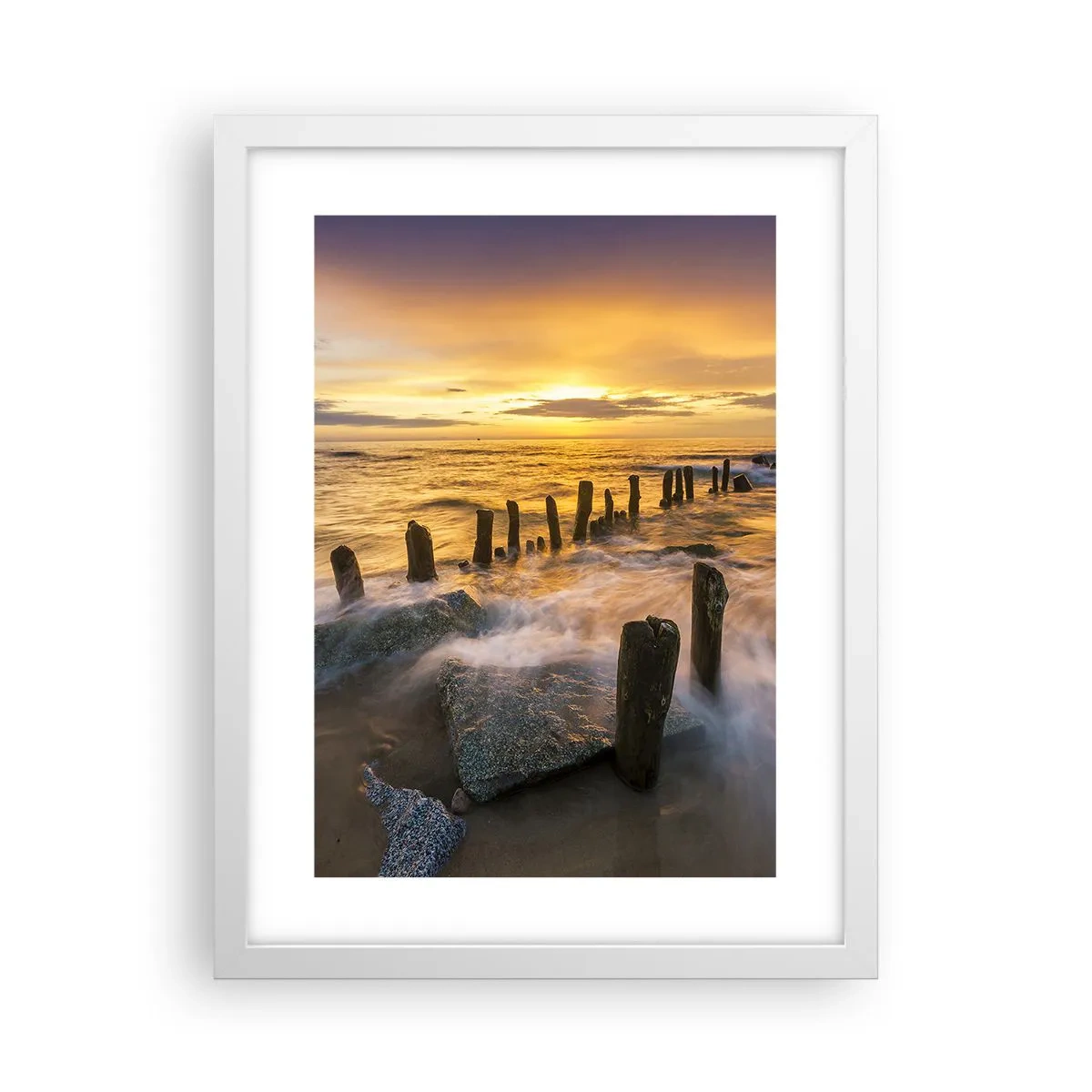 Poster in cornice bianca - La bellezza selvatica del Baltico - 30x40 cm
