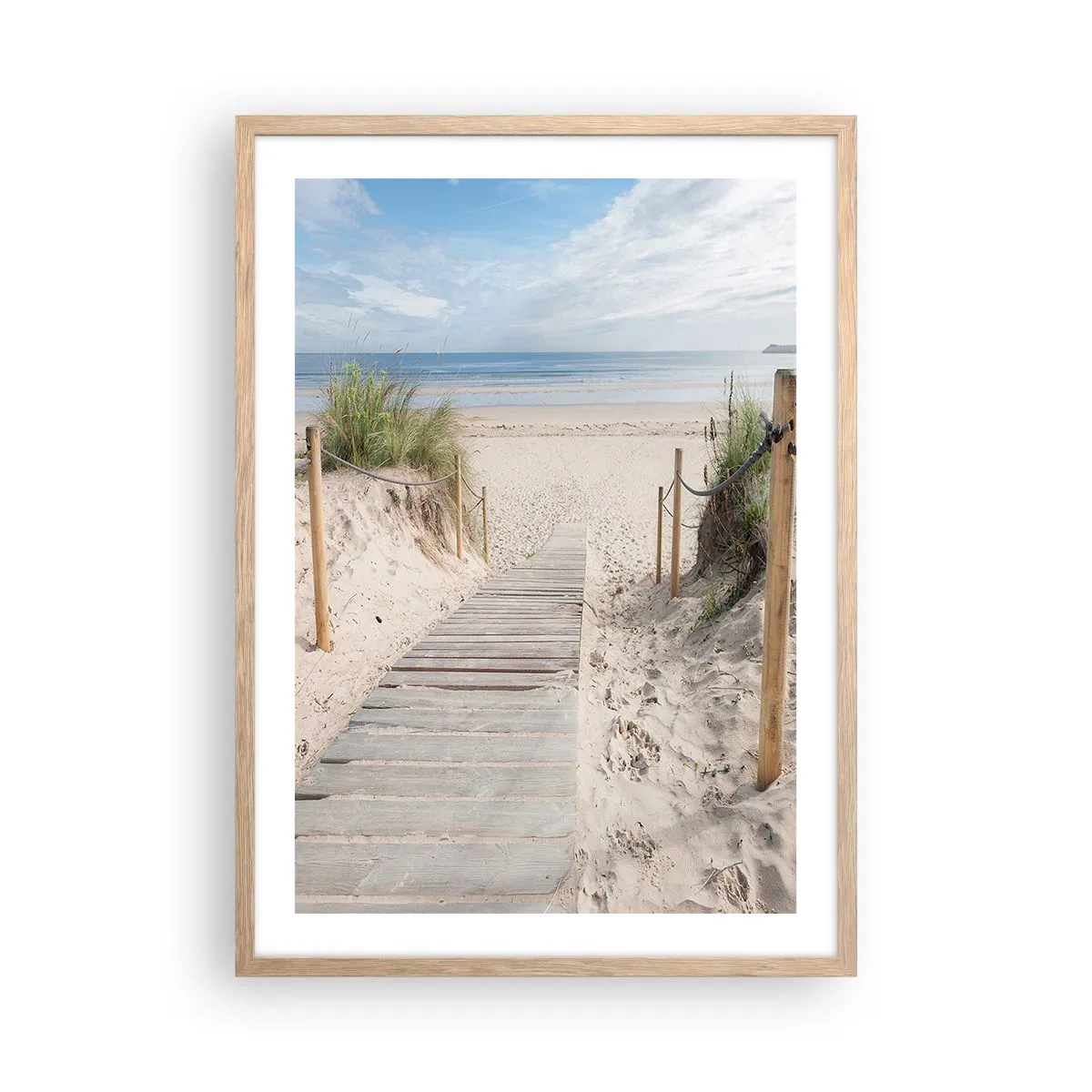 Poster in cornice rovere chiaro - Fino all'orizzonte - 50x70 cm
