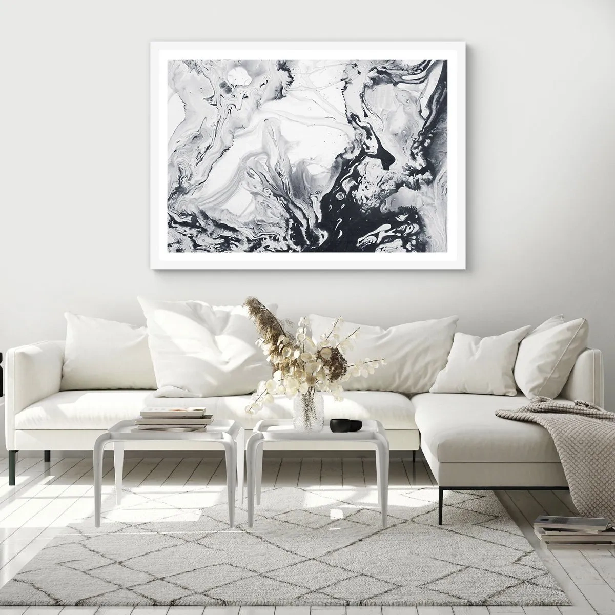 Poster in cornice bianca - Il centro della terra - 50x40 cm