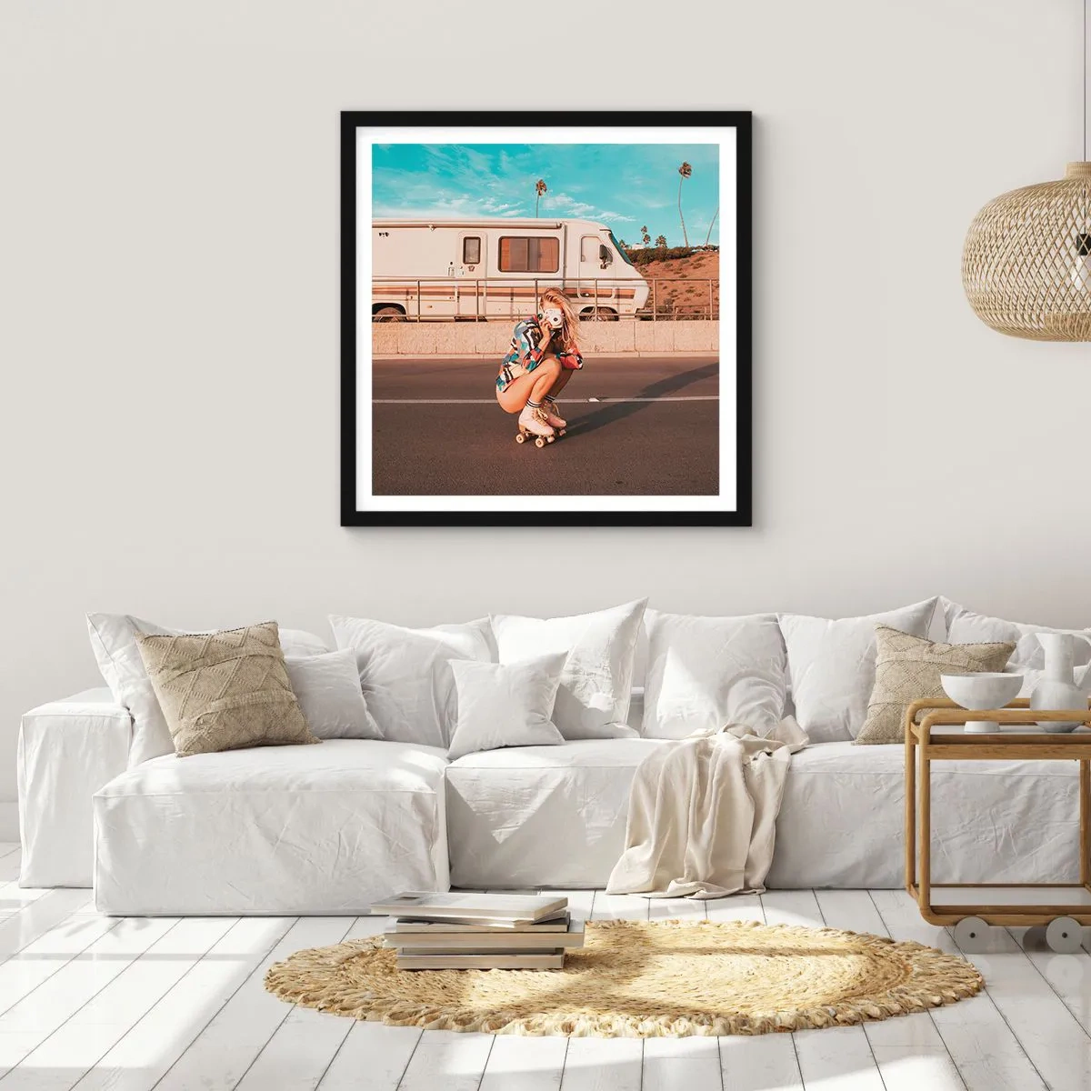 Poster in cornice nera - Sorridi per favore! - 50x50 cm