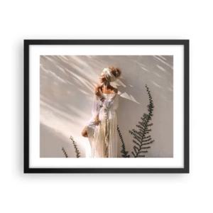 Poster in cornice nera - Il sole e la ragazza - 50x40 cm