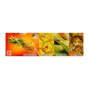 Campione di Fotomurale Premium Sand - Succosa freschezza tropicale - Frutta, Ananas, Acqua - 100x30 cm