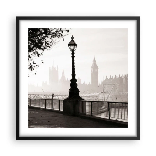 Poster in cornice nera - Un mattino a Londra - 50x50 cm