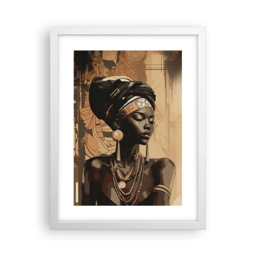 Poster in cornice bianca - Maestà africana - 30x40 cm