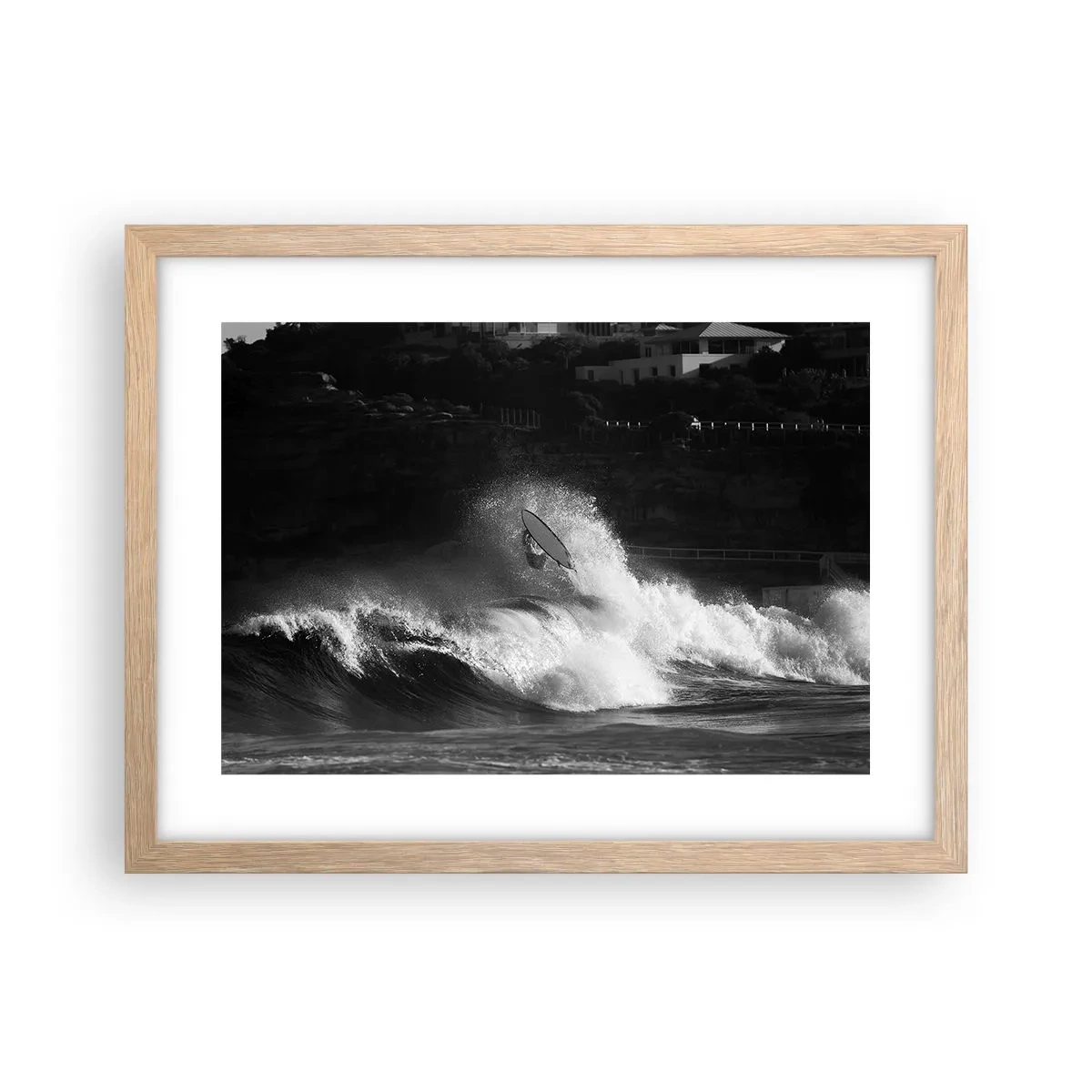 Poster in cornice rovere chiaro - Sfida accettata! - 40x30 cm