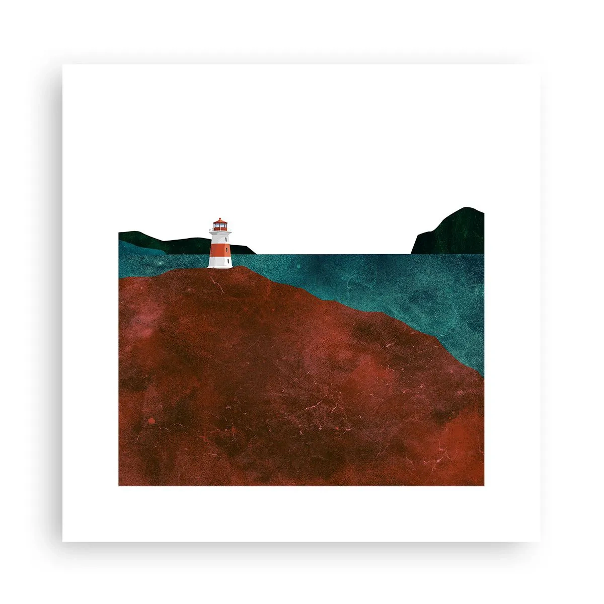 Poster - Contemplando il mare - 30x30 cm