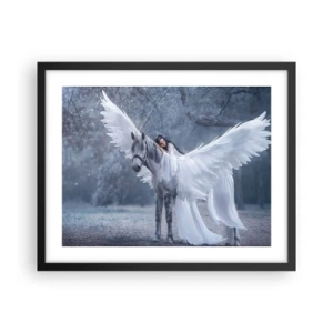 Poster in cornice nera - Momento ispirato - 50x40 cm