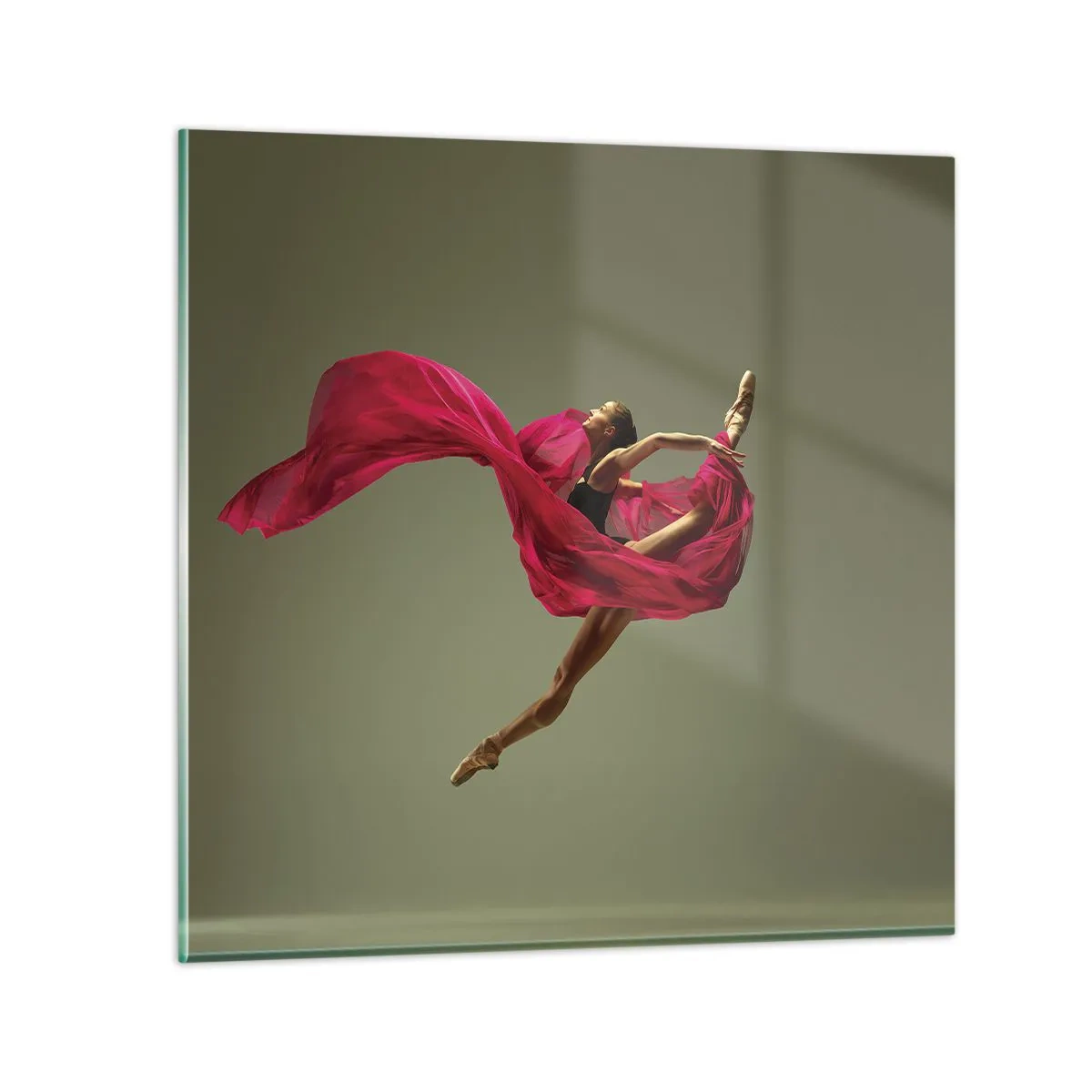 Quadro su vetro - Fiamma danzante - 30x30 cm
