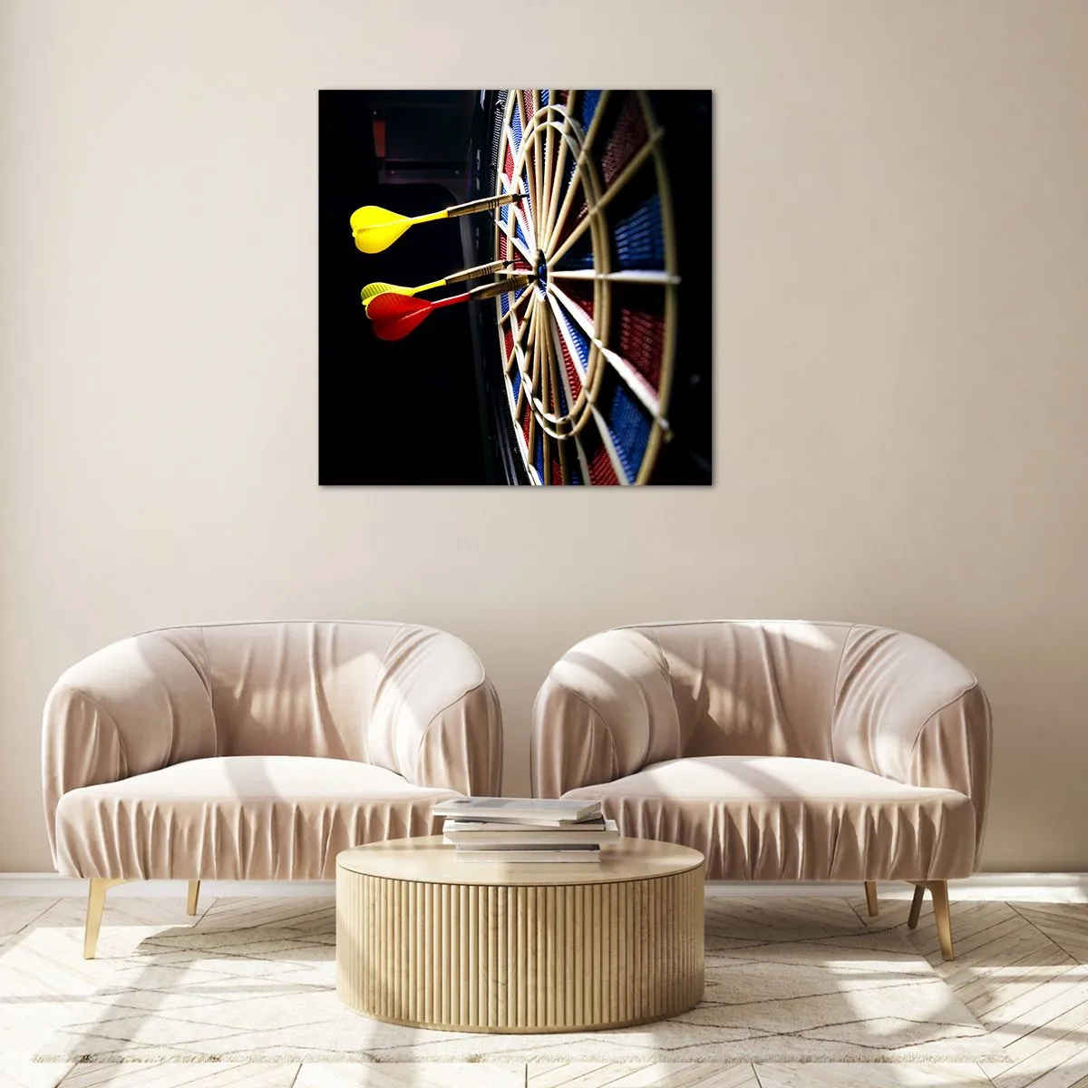 Quadro su vetro - Dritto al centro - 40x40 cm