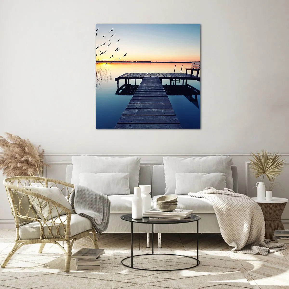 Quadro su vetro - È stata una buona giornata - 50x50 cm