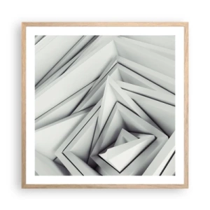 Poster in cornice rovere chiaro - Germogli spigolosi - 60x60 cm