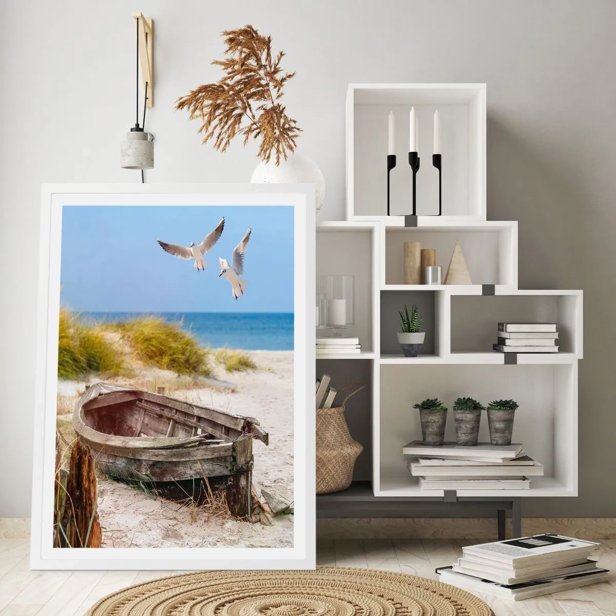 Poster in cornice bianca - Bagnate dal vento - 70x100 cm