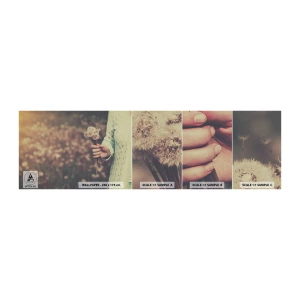 Campione di Fotomurale Adesivo Deluxe Sticker - Fermali per favore - Dente di leone, Prato, Natura - 100x30 cm