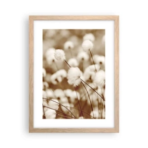 Poster in cornice rovere chiaro - Campo di morbidezza - 30x40 cm