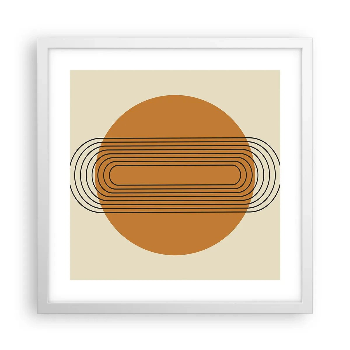 Poster in cornice bianca - Piano perfetto - 40x40 cm