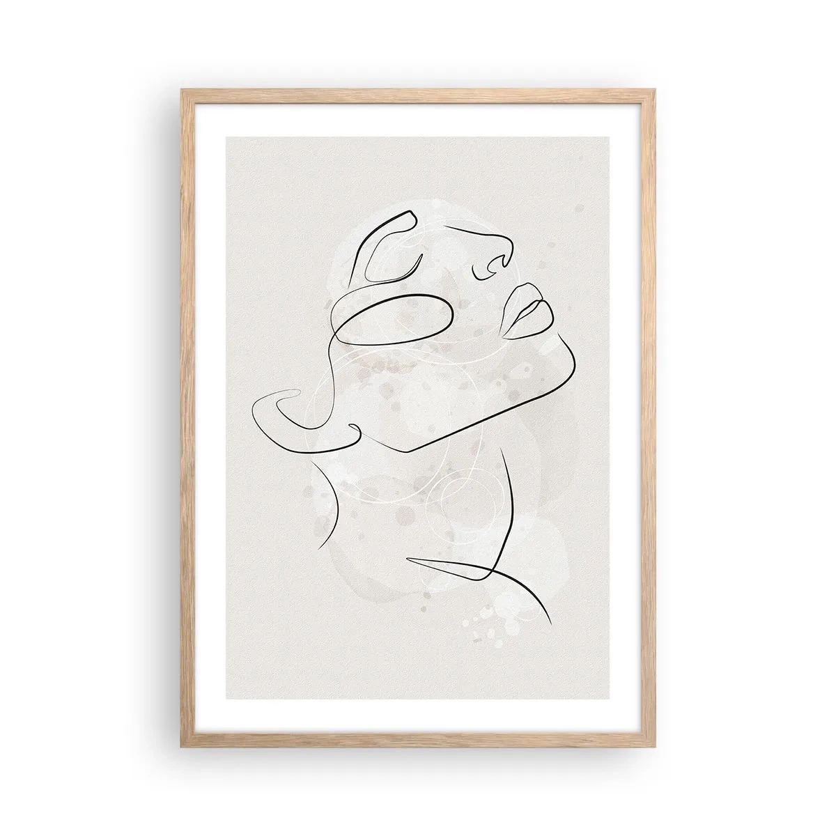 Poster in cornice rovere chiaro - Profilo di sogno - 50x70 cm
