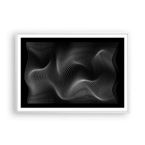 Poster in cornice bianca - La danza della luce nello spazio - 100x70 cm