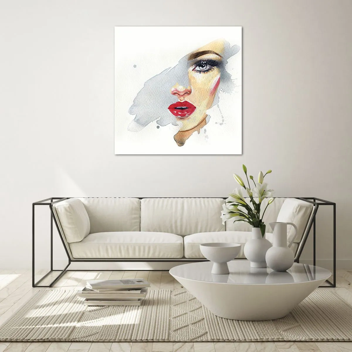 Quadro su vetro - Riflesso in una goccia d'acqua - 50x50 cm