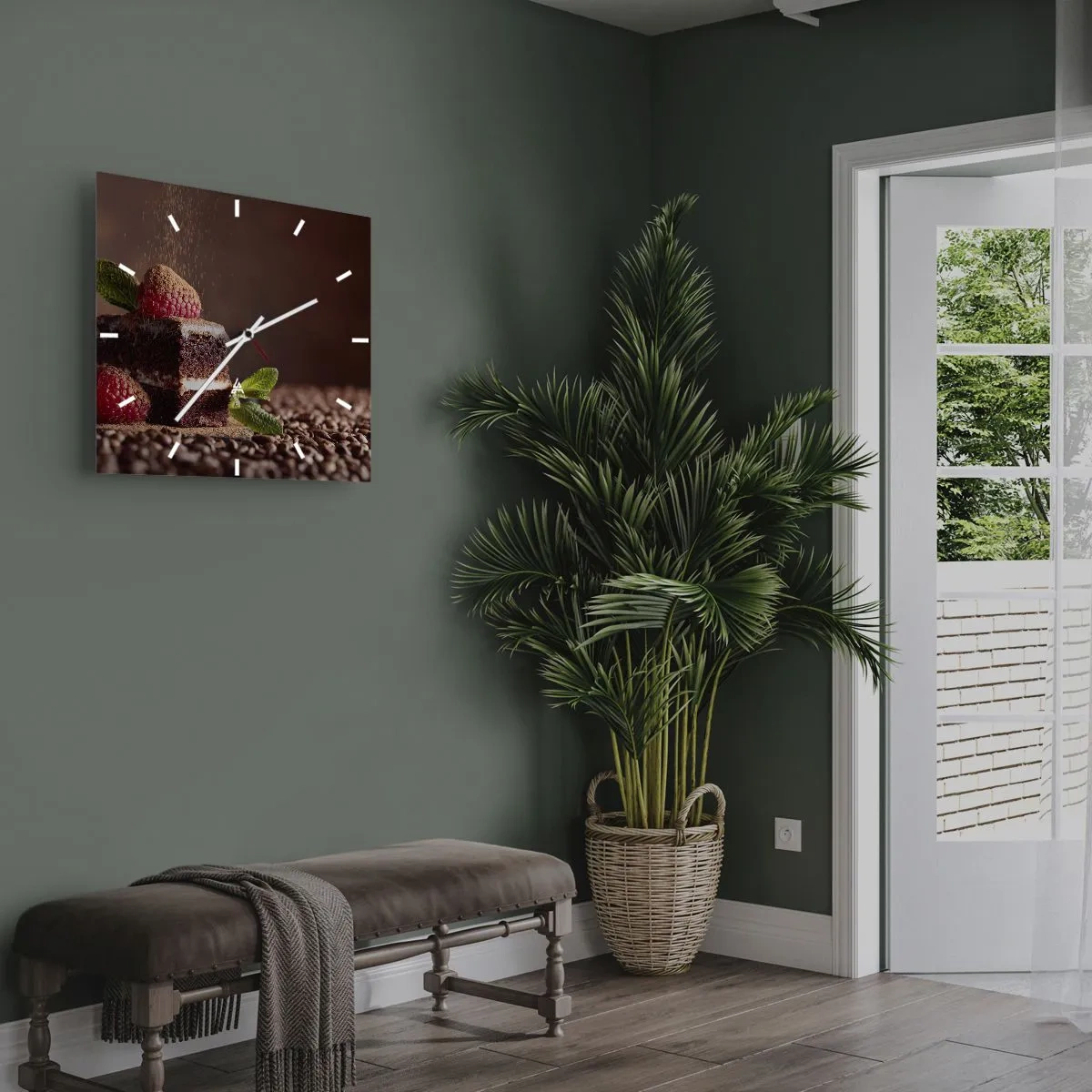 Orologio da parete - Orologio in Vetro - La vita è dolce - 40x40 cm