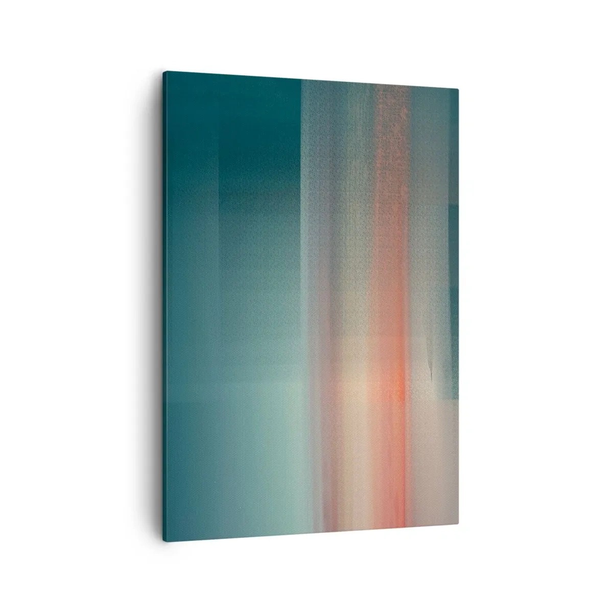 Quadro su tela - Stampe su Tela - Un tramonto in tonalità pastello su un orizzonte calmo - 50x70cm - Astrazione: onde di luce - Decorazione murale moderna per soggiorno e camera da letto ARTTOR