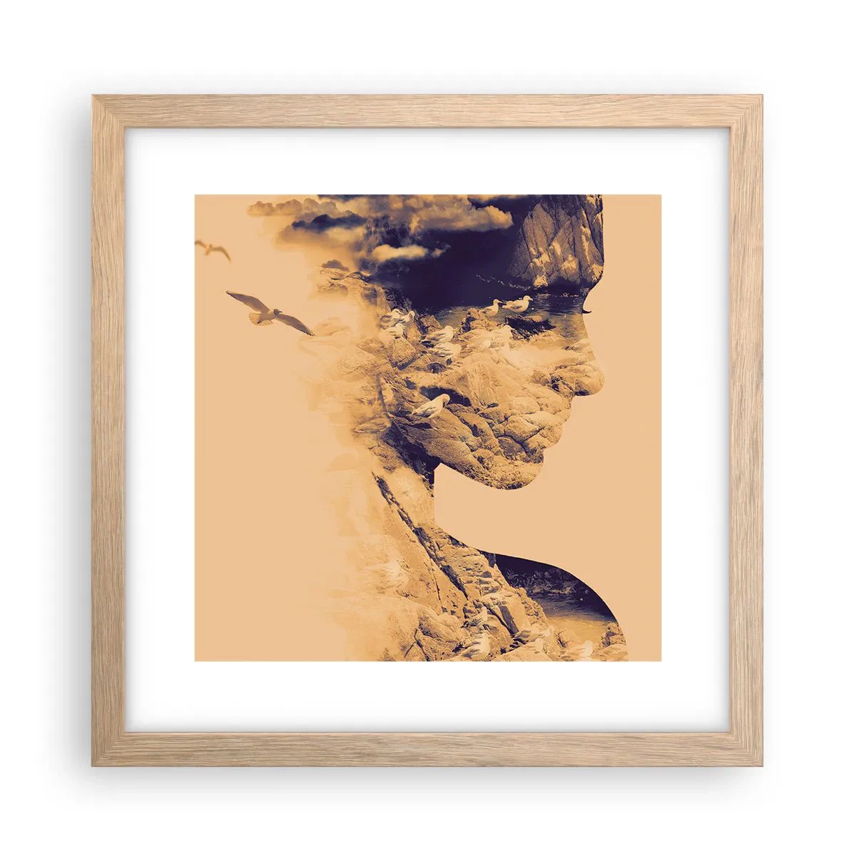 Poster in cornice rovere chiaro - Bella di natura - 30x30 cm