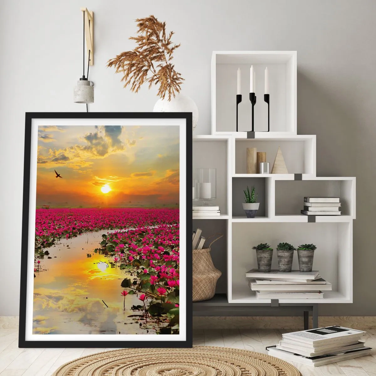 Poster in cornice nera - La vita segreta del lago - 40x50 cm