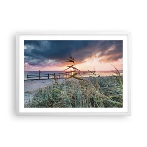 Poster in cornice bianca - Non andrà via col vento - 70x50 cm