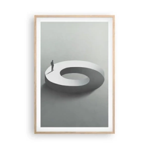 Poster in cornice rovere chiaro - Prova a cavartela - 61x91 cm