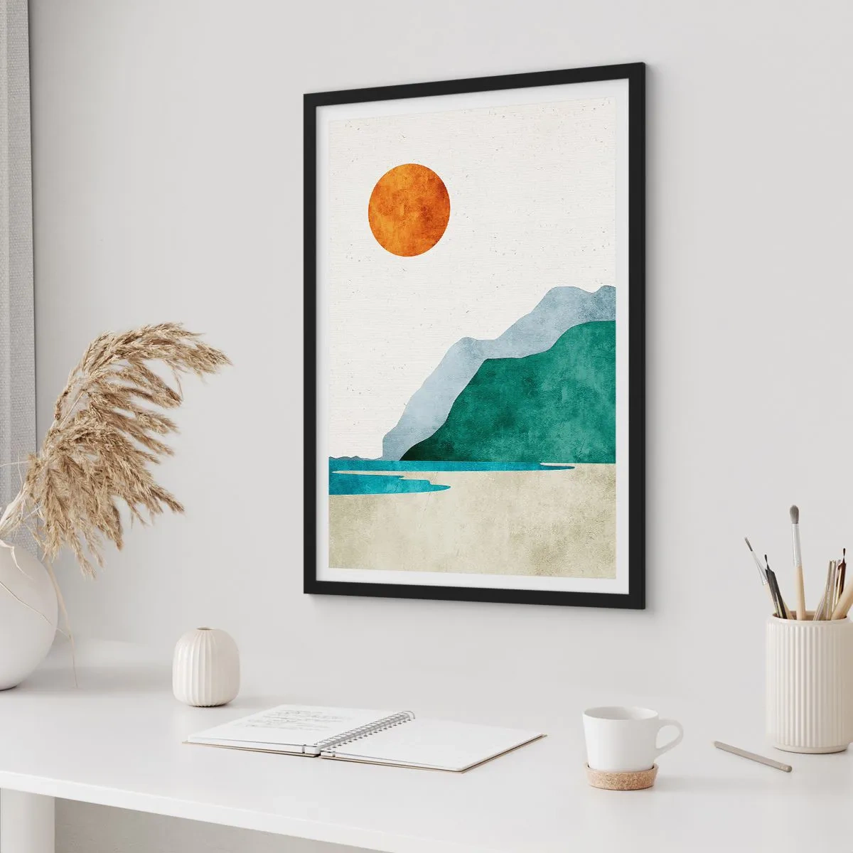 Poster in cornice nera - Paesaggio come si deve - 50x70 cm