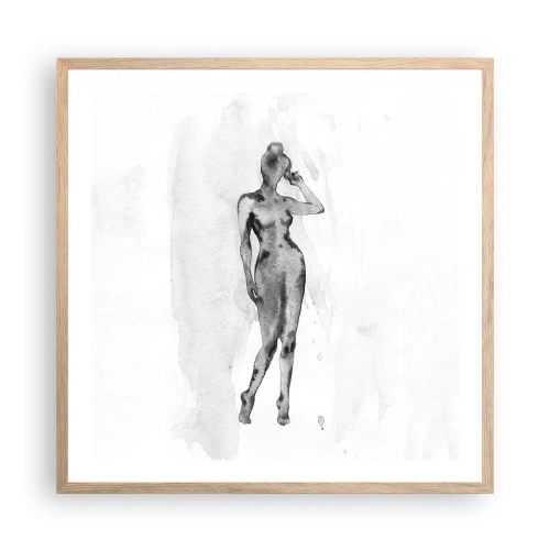 Poster in cornice rovere chiaro - Studio di ideale di bellezza - 60x60 cm