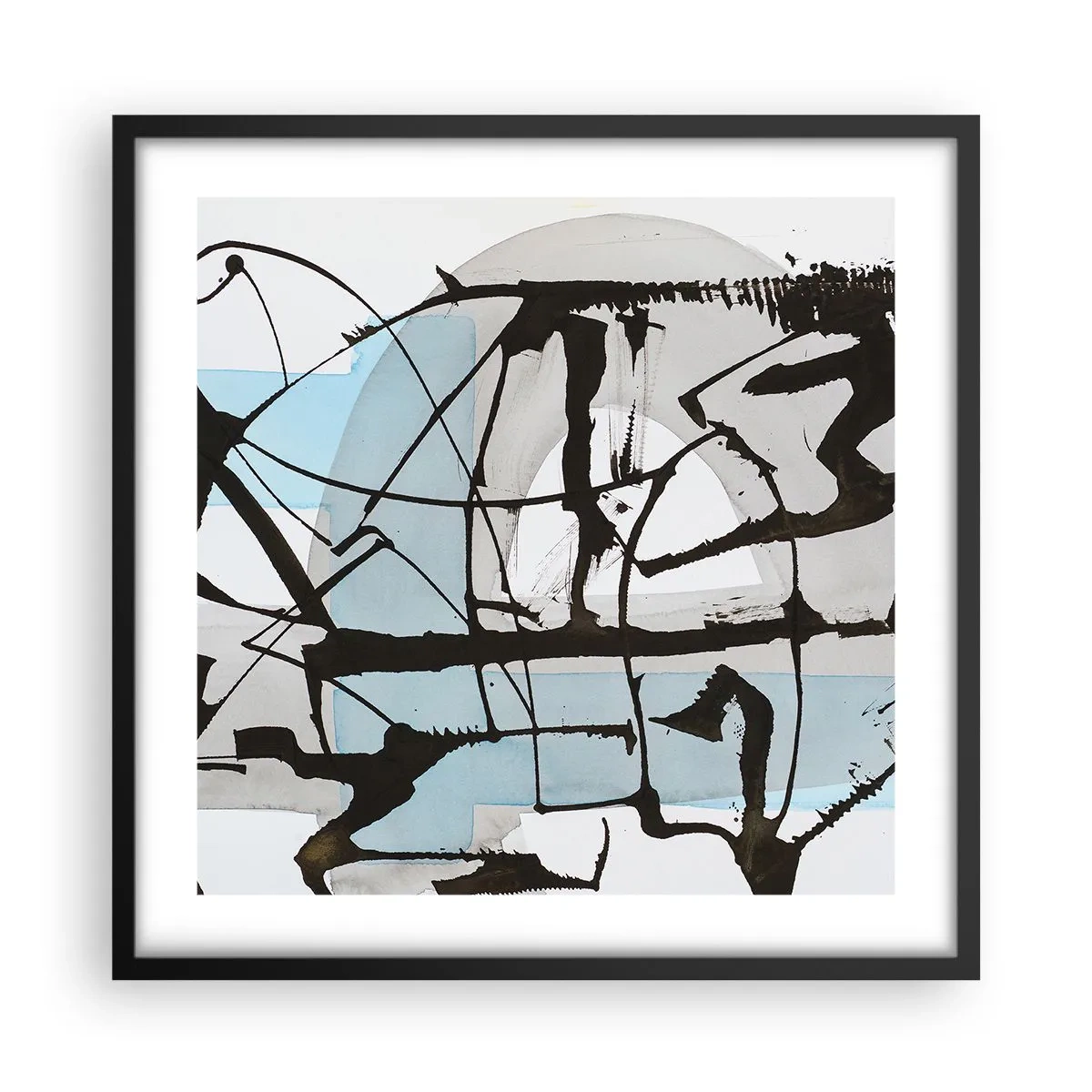 Poster in cornice nera - Blu nonostante tutto - 50x50 cm